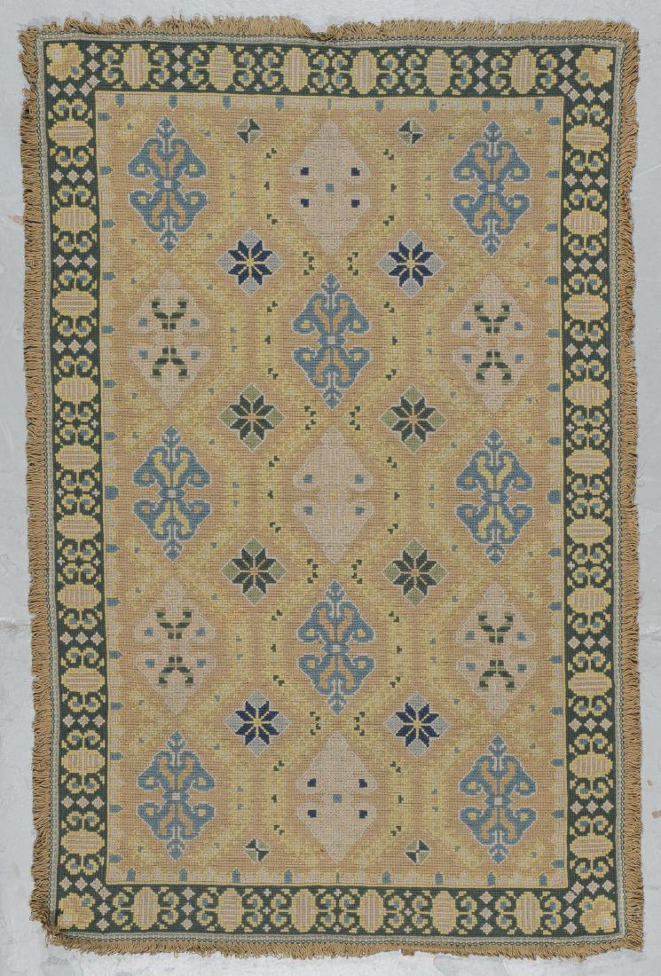 Antique Portuguese Needlework Rug: 3'6'' x 5'6'' (1 of 6)