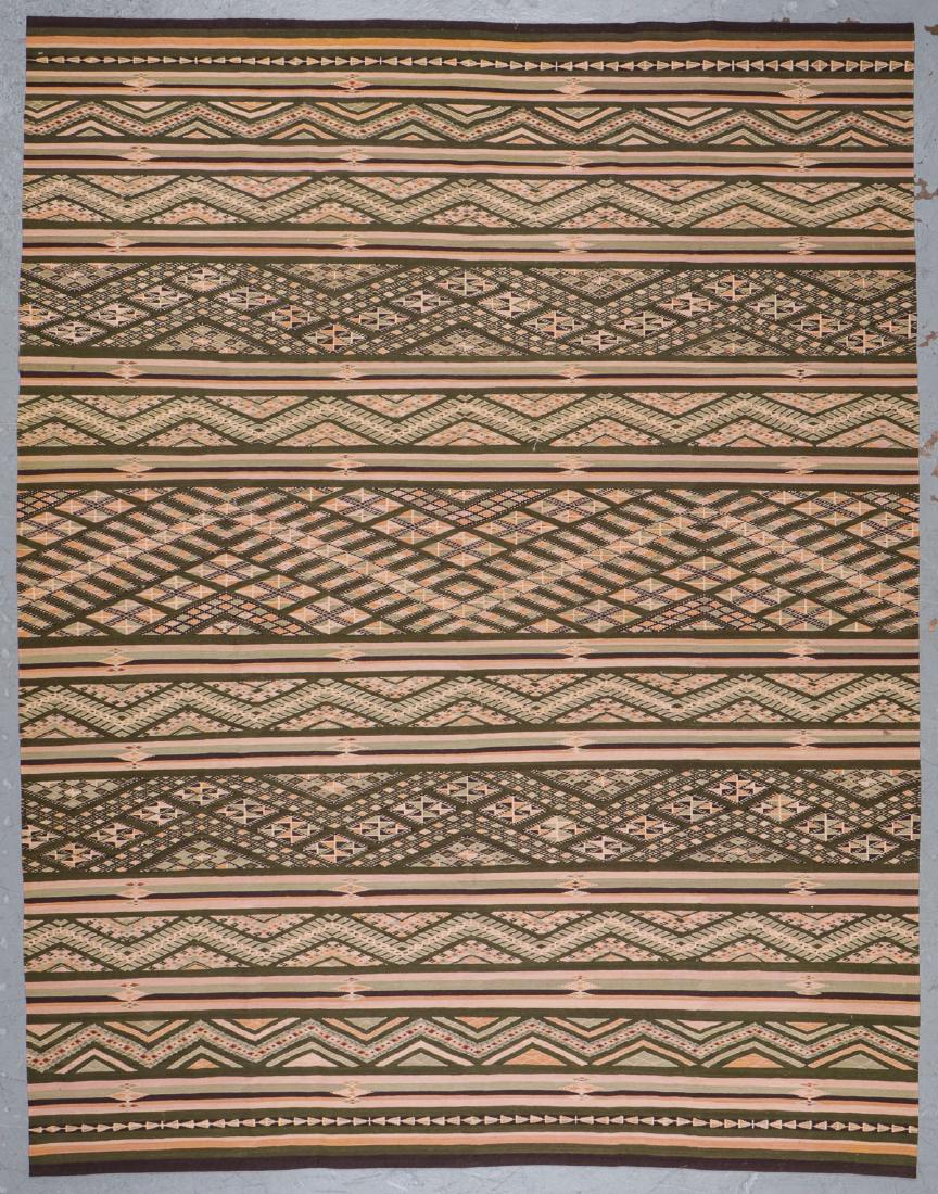 Caucasian Verneh Style Wool Kilim: 8'11'' x 11'7'' (1 of 2)