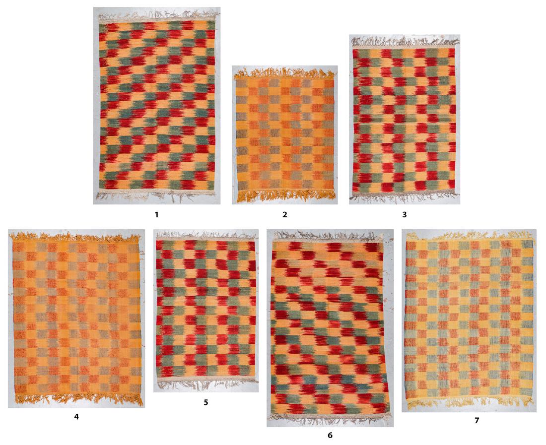7 Tibetan Wool Ikat Kilims (1 of 8)