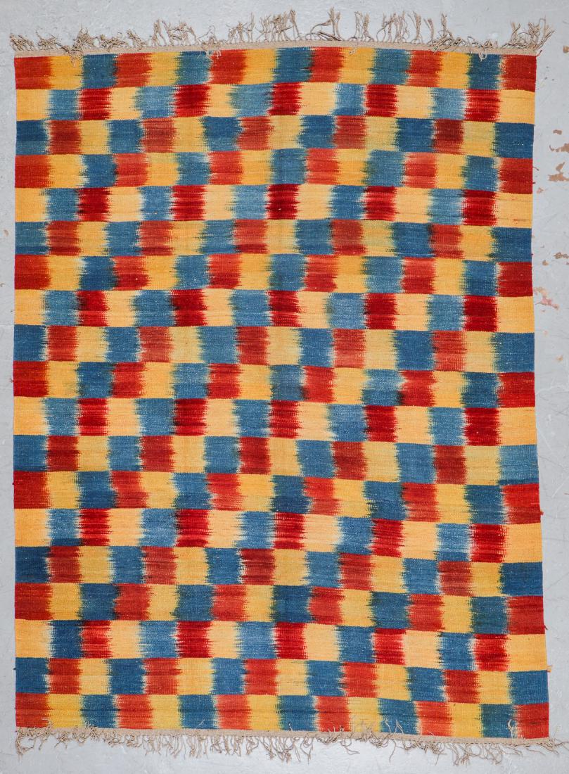 Tibetan Wool Ikat Style Kilim: 7'11'' x 10'7'' (1 of 2)