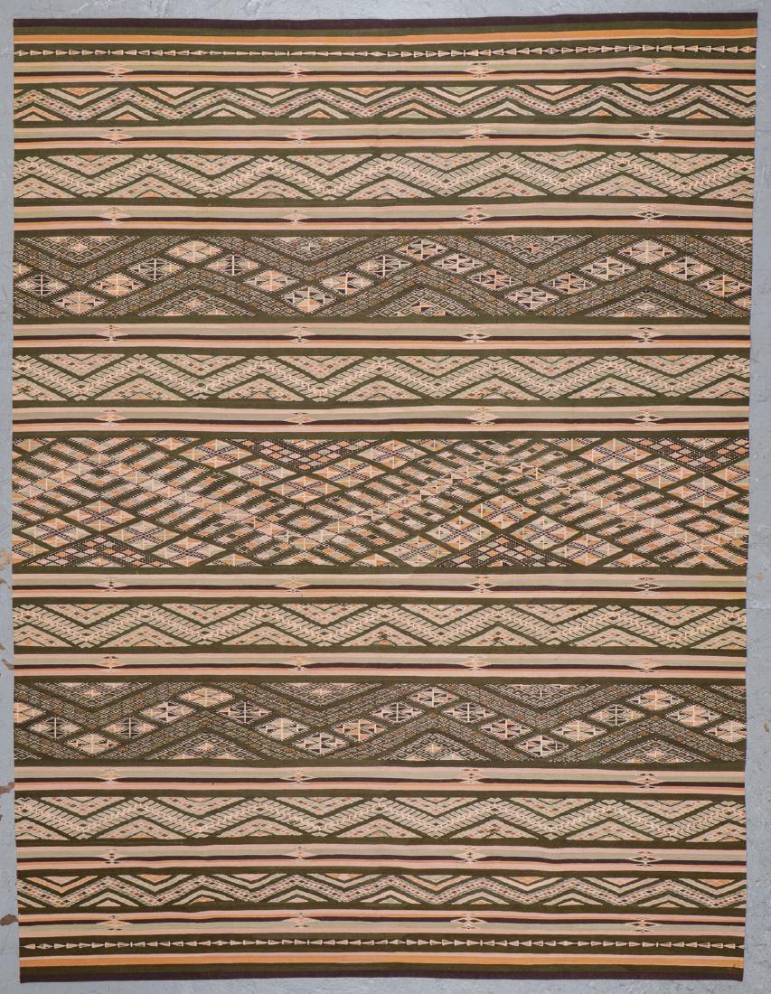 Caucasian Verneh Style Wool Kilim: 8'10'' x 11'8'' (1 of 2)