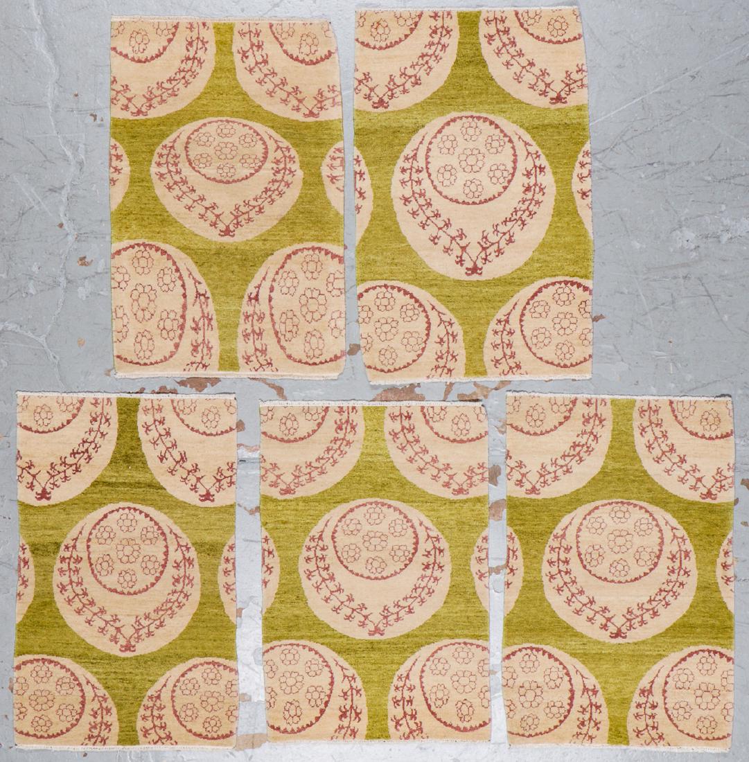 5 Small Ottoman Style Sampler Rugs (1 of 3)
