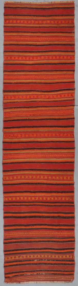 Semi-Antique Moroccan Kilim: 2'10'' x 10'11'' (1 of 5)