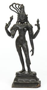 Shiva Parvati Bronze Statue, Vijayanagar Period,