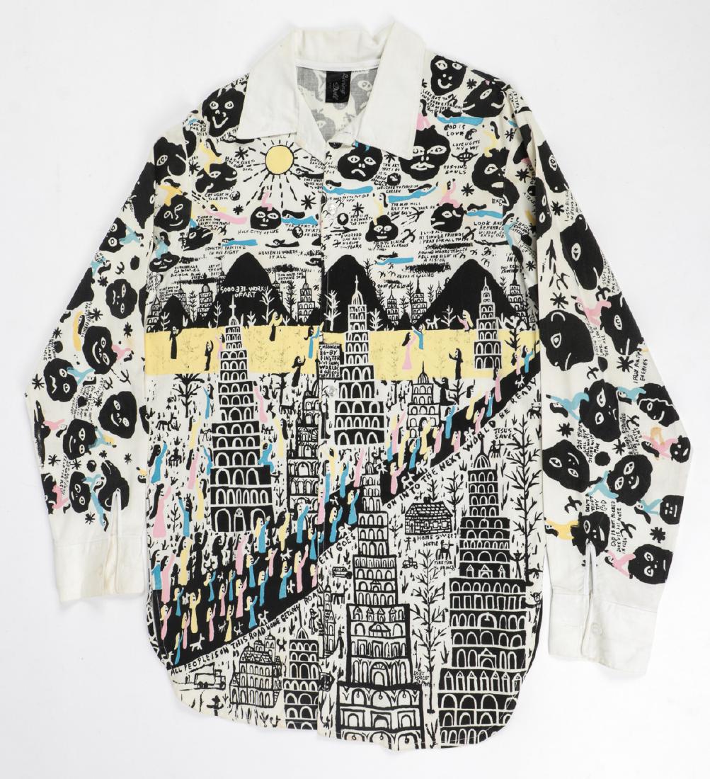 Howard Finster (1916-2001) Shirt, #5,331: Howard Finster (American, 1916-2001) Shirt, #5,331. Size: 35'' x 20'' (89 x 51 cm). Provenance: Ricardo Viera Collection.