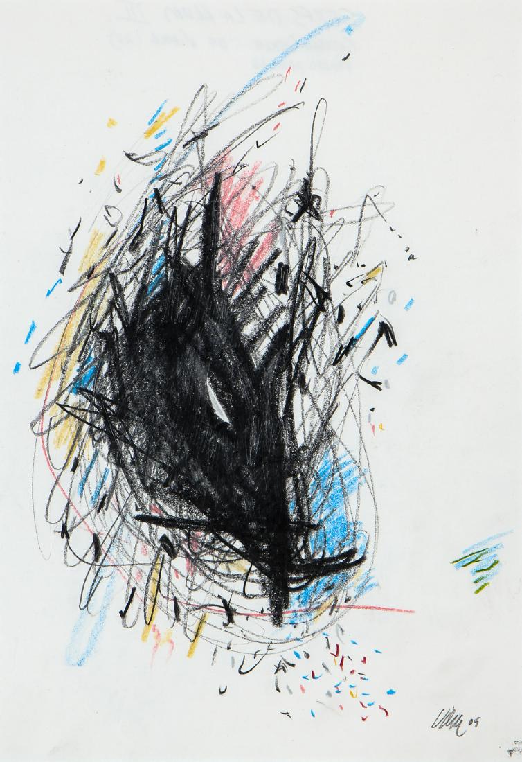 Ricardo Viera (b. 1945) Catalan Series Drawing V: Ricardo Viera (Cuban/American, b. 1945) Catalan Series Drawing V, Color pencils on paper, 2009, signed and dated. Size: 11'' x 7.75'', 28 x 20 cm (sight); 22.25'' x 18.5'', 57 x 47 cm (frame). Framed.