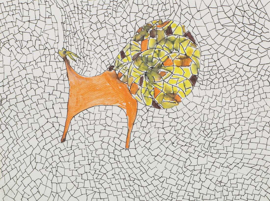 Lucia Ballester (Cuban, 20th c.) Untitled, 2002: Lucia Ballester (Cuban, 20th c.) Untitled, 2002, ink and watercolor on paper, inscribed verso. Size: 12'' x 9'', 30 x 23 cm (sheet). Provenance: Ricardo Viera Collection.