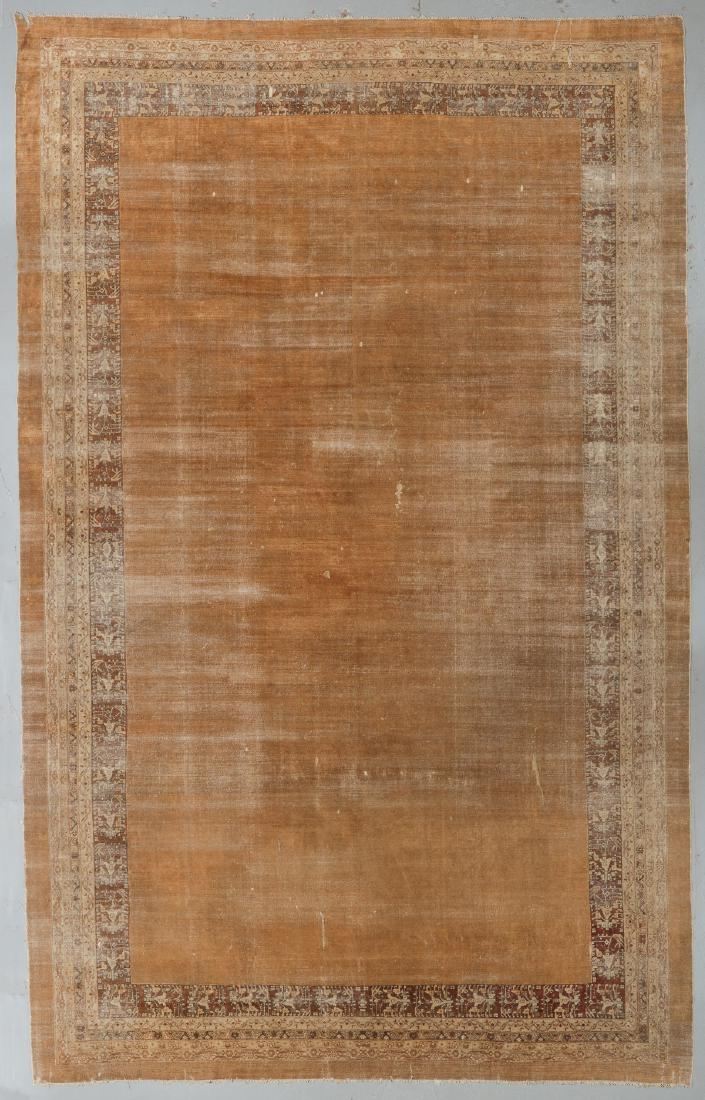 Antique Mansion-Size Agra Rug, India: 14'11'' x 23'10'': Antique Agra Rug, India: 14'11'' x 23'10'' (455 x 726 cm). 137 lbs . Maryland estate.