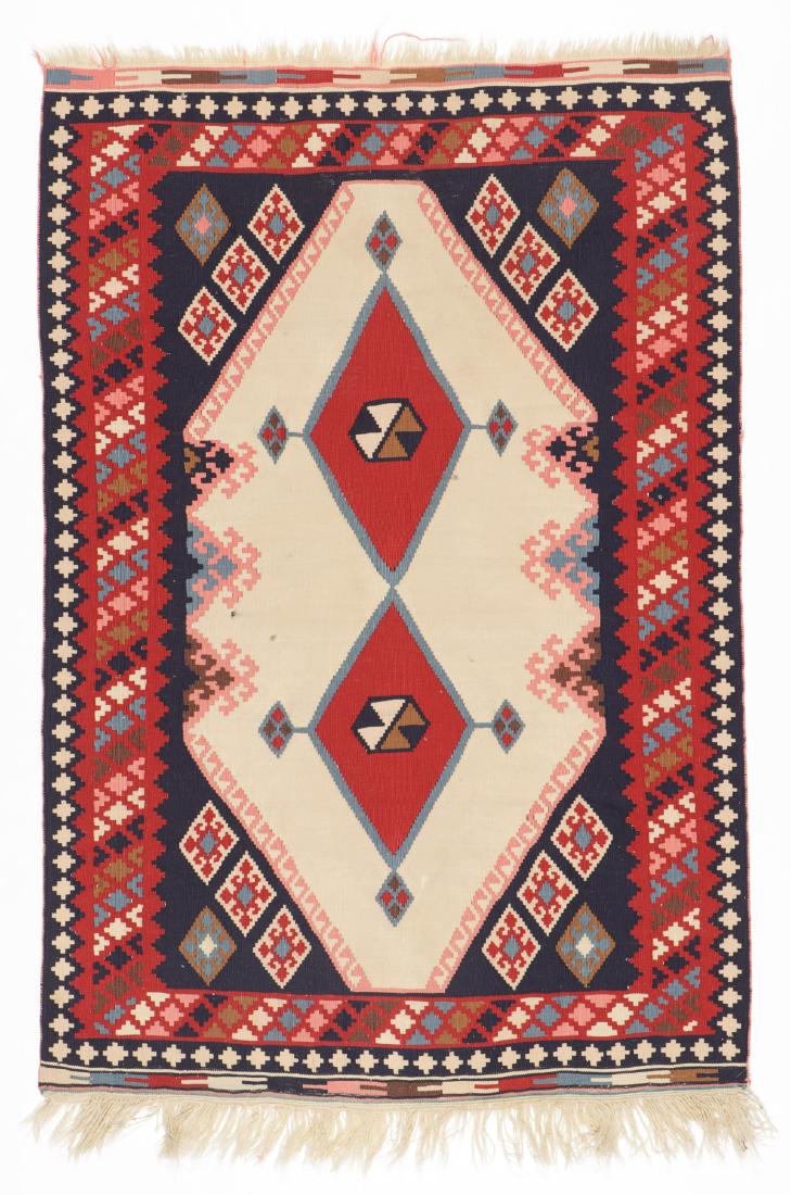 Vintage Shiraz Kilim, Persia: 3'4'' x 4'11'' (1 of 6)