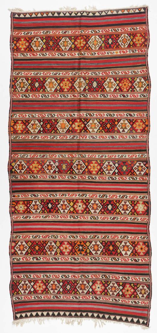 Semi-Antique West Persian Kilim: 4'8'' x 10'4'' (1 of 6)