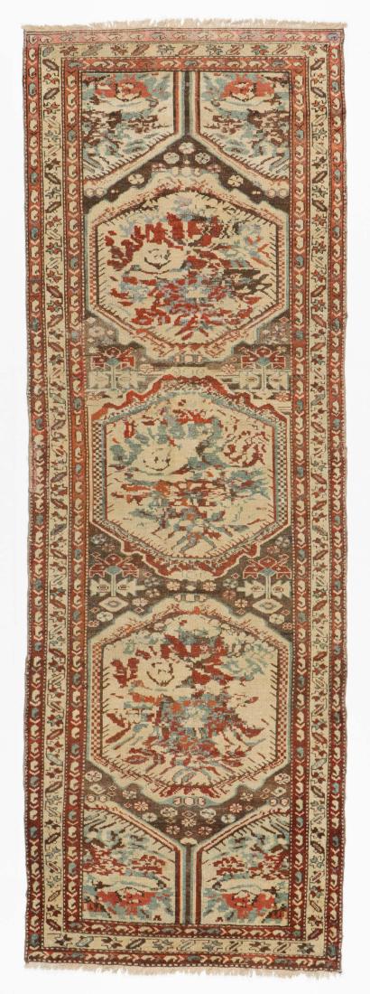 Semi-Antique Baktiari Rug, Persia: 3'2'' x 9'2'': Semi-Antique Baktiari Rug, Persia: 3'2'' x 9'2'' (97 x 279 cm). 12 lbs.