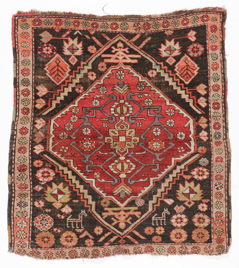 Antique Hamadan Rug, Persia: 3'4'' x 3'8'' (1 of 7)