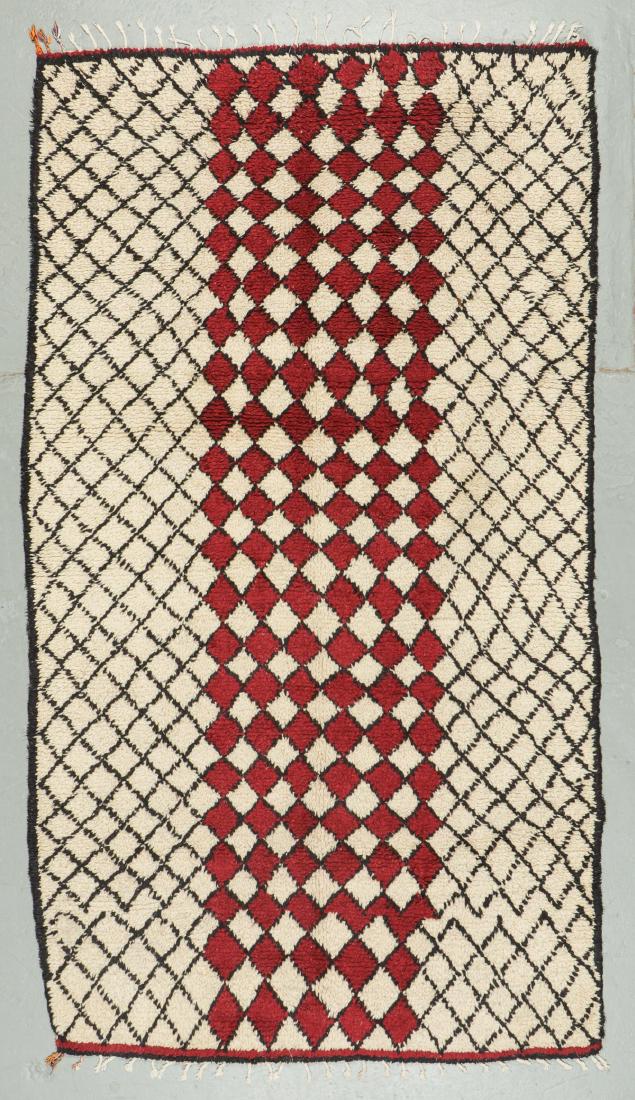 Vintage Moroccan Wool Pile Rug: 4'6'' x 8'1'' (1 of 6)