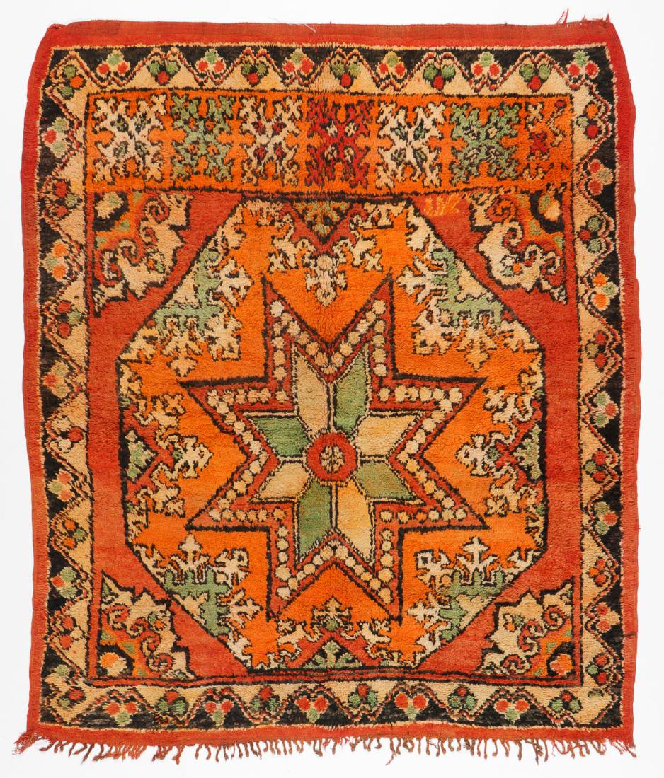 Vintage Moroccan Wool Pile Rug: 6'2'' x 7'5'' (1 of 6)