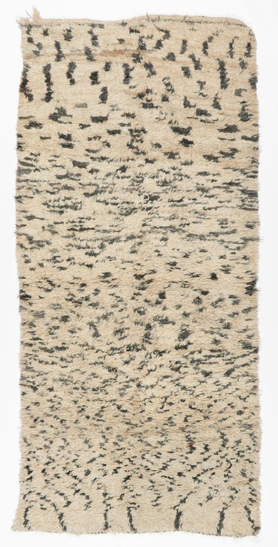 Vintage Moroccan Wool Pile Rug: 4'1'' x 8'10'' (1 of 6)