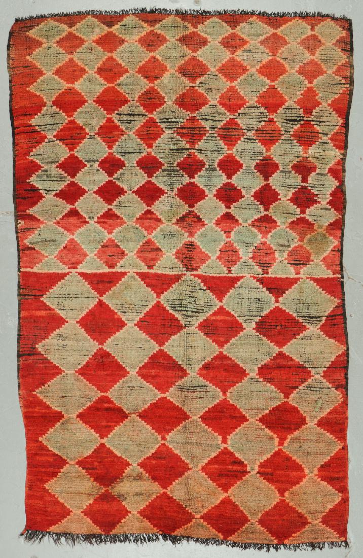 Vintage Moroccan Wool Pile Rug: 5'7'' x 9'0'' (1 of 6)