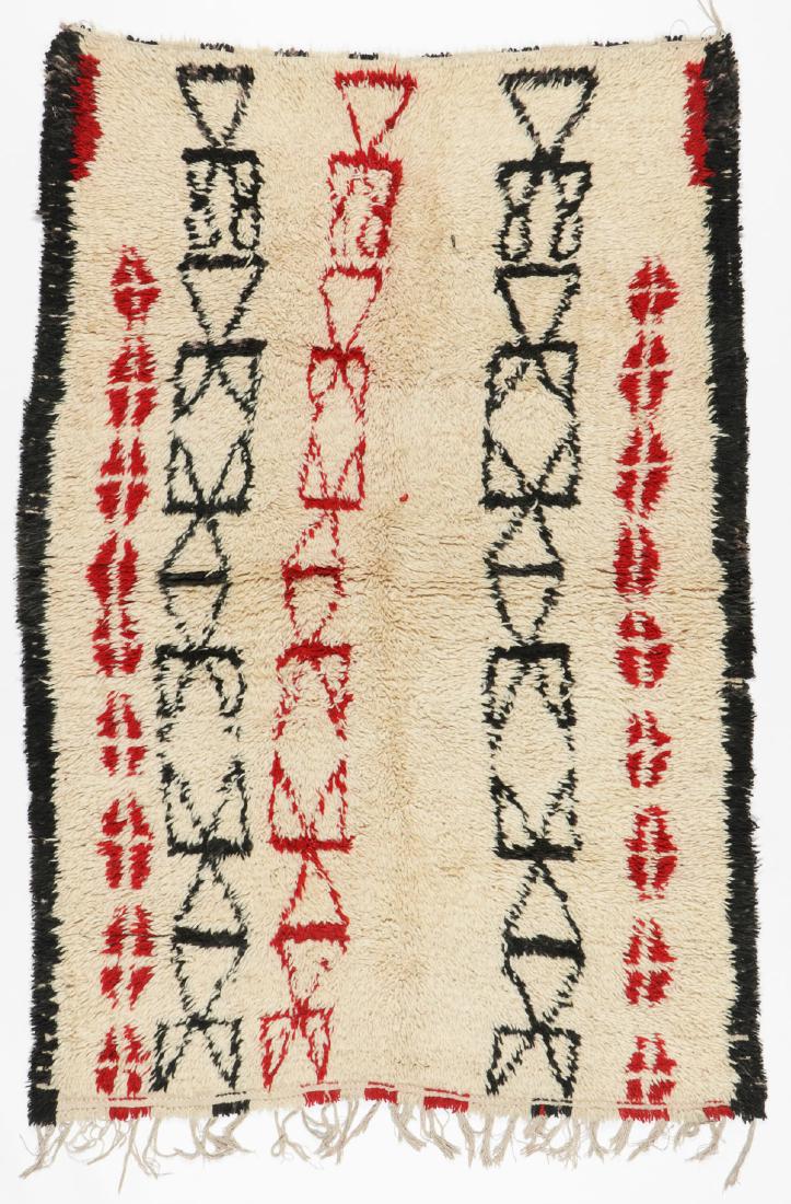 Vintage Moroccan Wool Pile Rug: 5'2'' x 7'9'' (1 of 6)