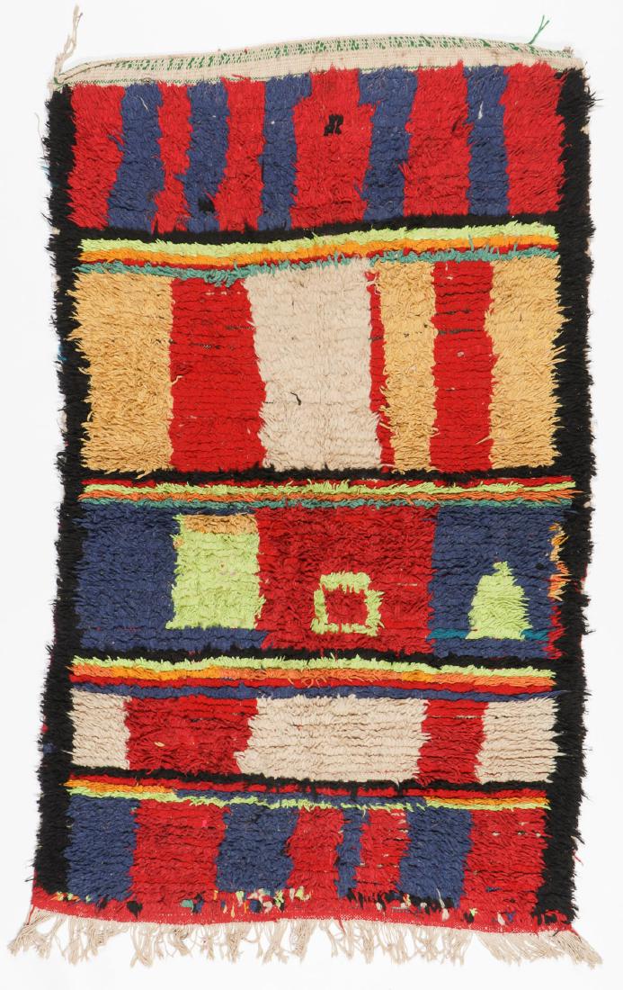 Vintage Moroccan Pile Rug: 4'2'' x 6'9'': Vintage Moroccan Pile Rug: 4'2'' x 6'9'' (127 x 206 cm). 9 lbs.