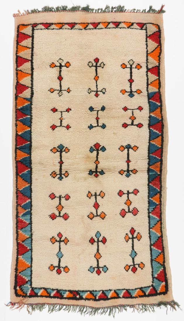 Vintage Moroccan Wool Pile Rug: 3'7'' x 6'11'' (1 of 6)