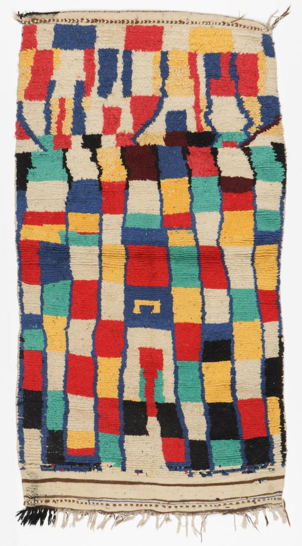 Vintage Moroccan Wool Pile Rug: 3'9'' x 6'11'' (1 of 6)