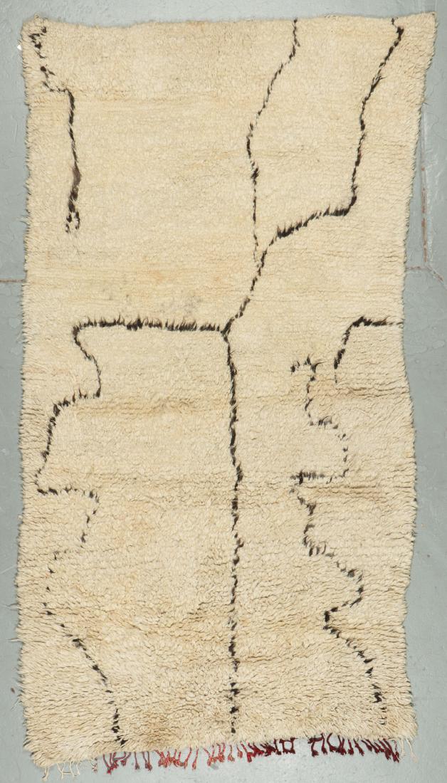 Vintage Moroccan Beni Ourain Rug: 4'5'' x 7'9'' (1 of 6)