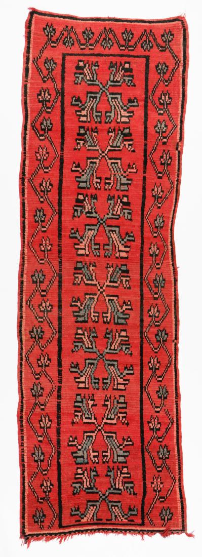 Vintage Moroccan Wool Pile Rug: 3'2'' x 10'3'': Vintage Moroccan Wool Pile Rug: 3'2'' x 10'3'' (97 x 312 cm). 11 lbs.