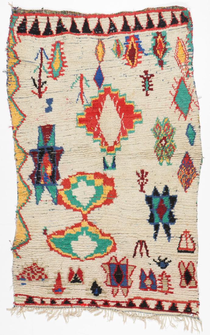 Vintage Moroccan Wool Pile Rug: 4'2'' x 6'10'' (1 of 6)