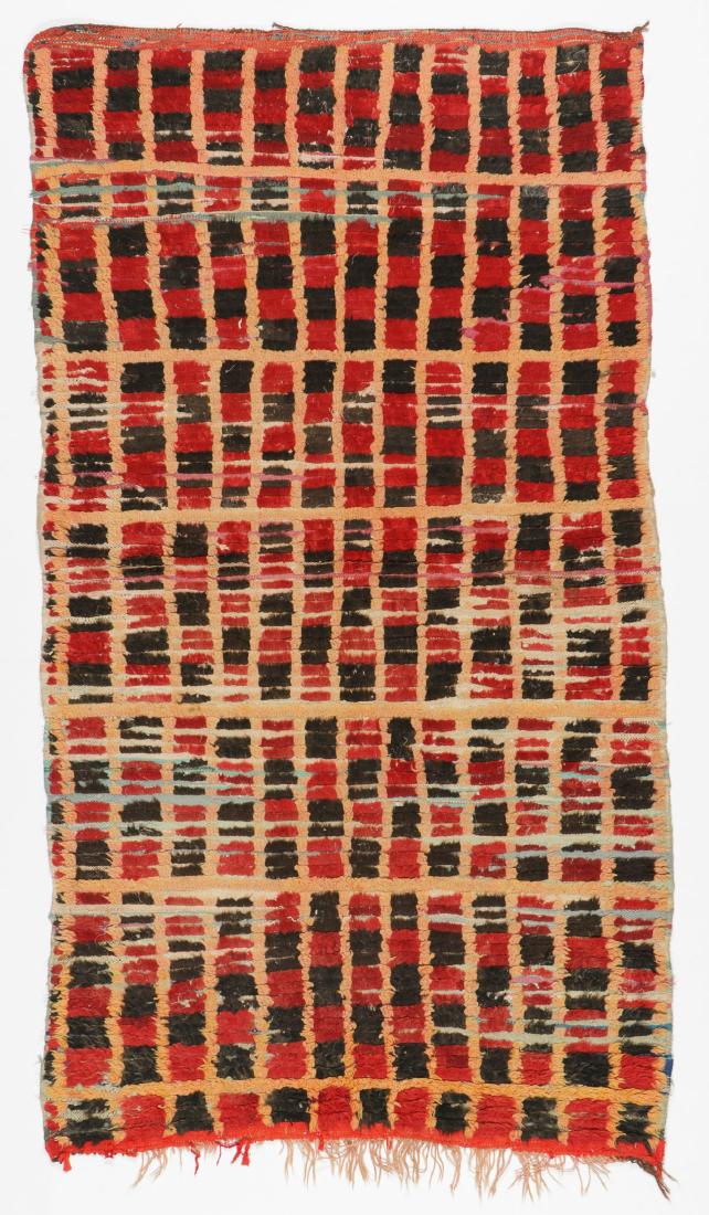 Vintage Moroccan Wool Pile Rug: 3'11'' x 7'0'' (1 of 6)
