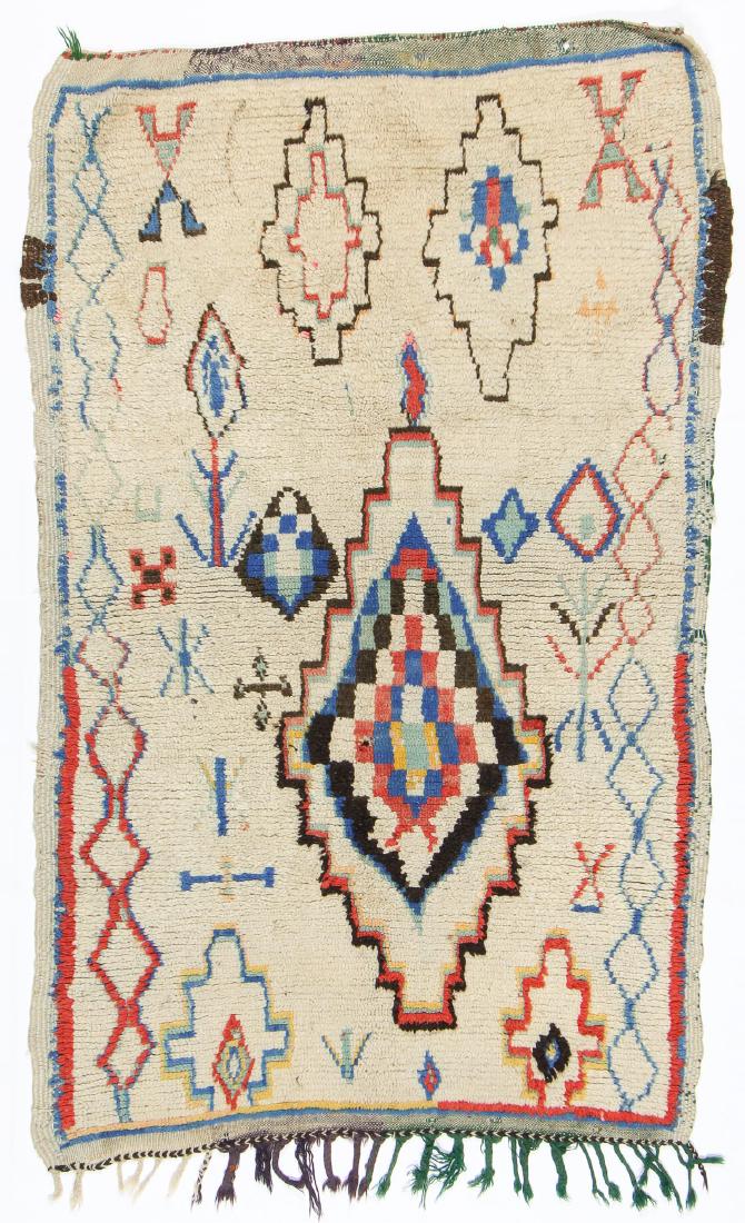 Vintage Moroccan Wool Pile Rug: 3'9'' x 5'9'' (1 of 6)