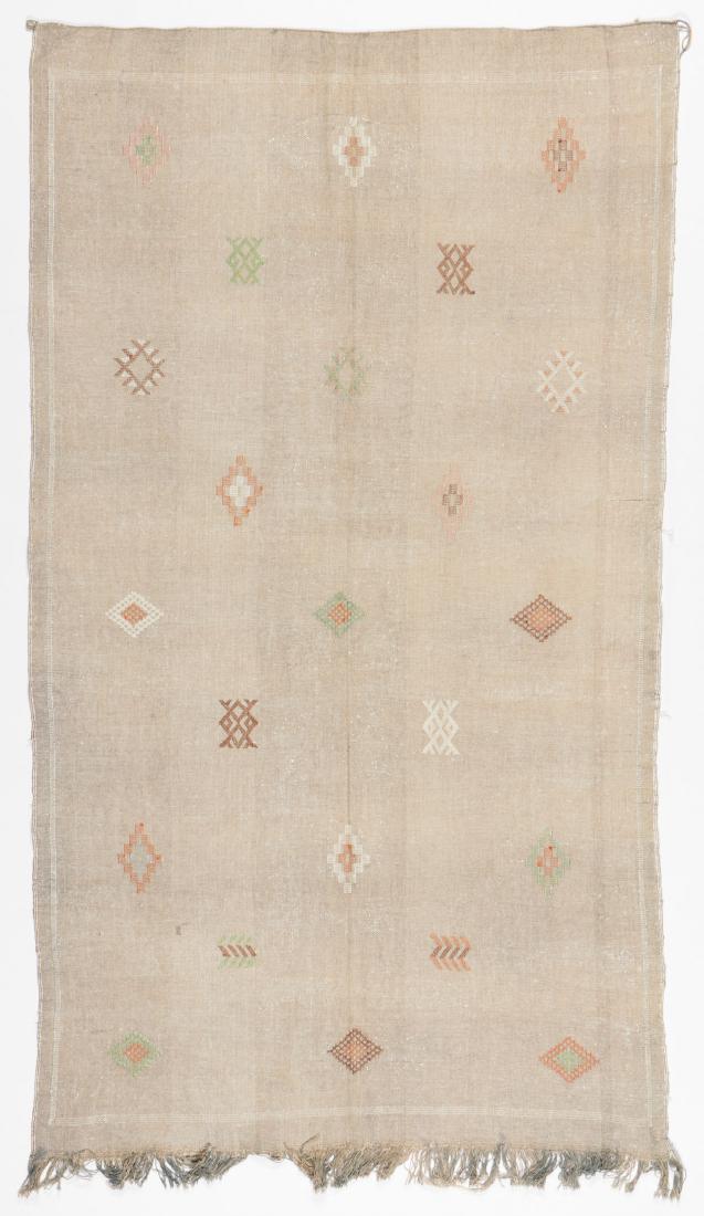 Modern Moroccan Flat Weave Rug: 4'1'' x 7'3'' (1 of 6)
