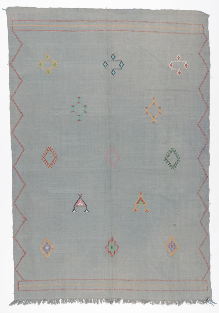 Modern Moroccan Flat Weave Rug: 6'4'' x 9'2'' (1 of 6)