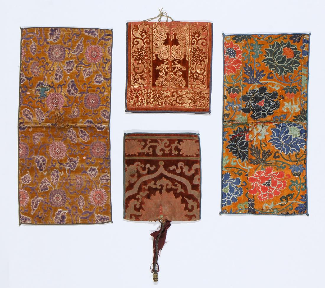 Four Ming Dynasty Silk Vevet Pouches (1 of 6)