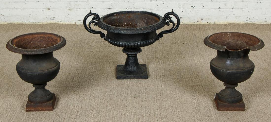 3 Victorian Cast Iron Garden Urns (1 of 6)