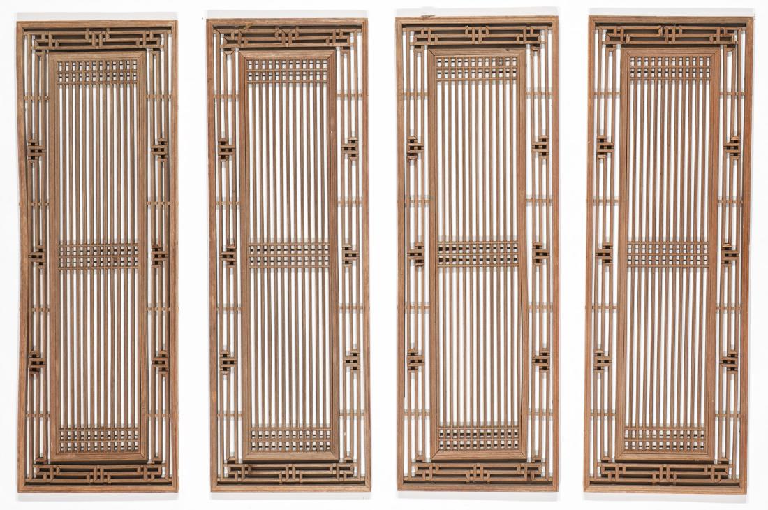 Set of 4 Antique Chinese Lattice Panels, Fujian (1 of 5)