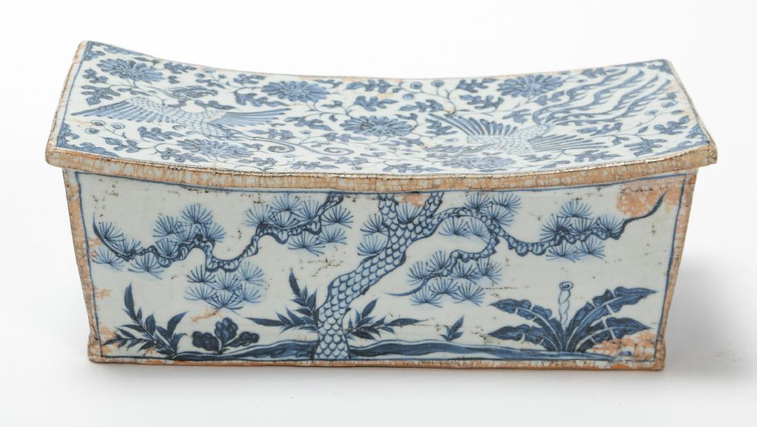 Chinese Qing Dynasty Blue and White Pillow (1 of 6)