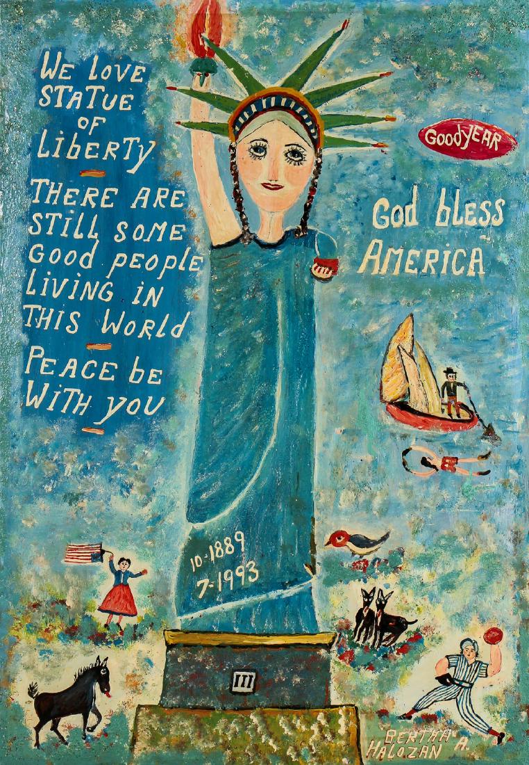 Bertha Halozan (20th c.) Statue of Liberty Painting (1 of 7)