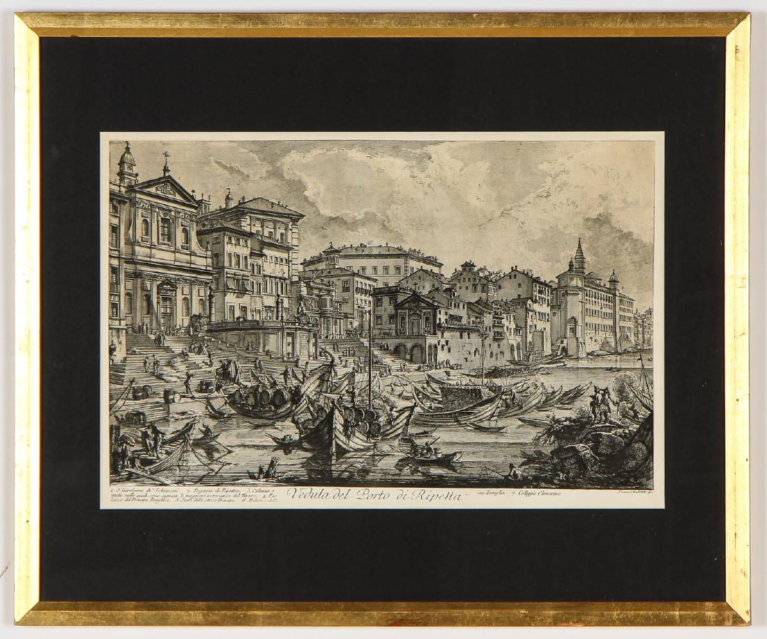 "Veduta del Porto di Ripetta", Engraving After Piranesi (1 of 6)