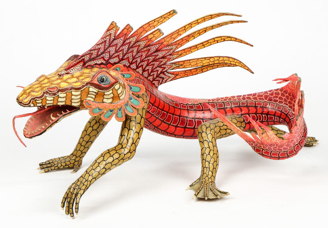 Large Mexican Mixed Media Papier Mache Alebrije Dragon (1 of 7)