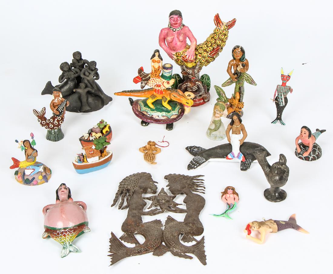 Estate Lot of Mermaid Theme Folk Art (1 of 9)