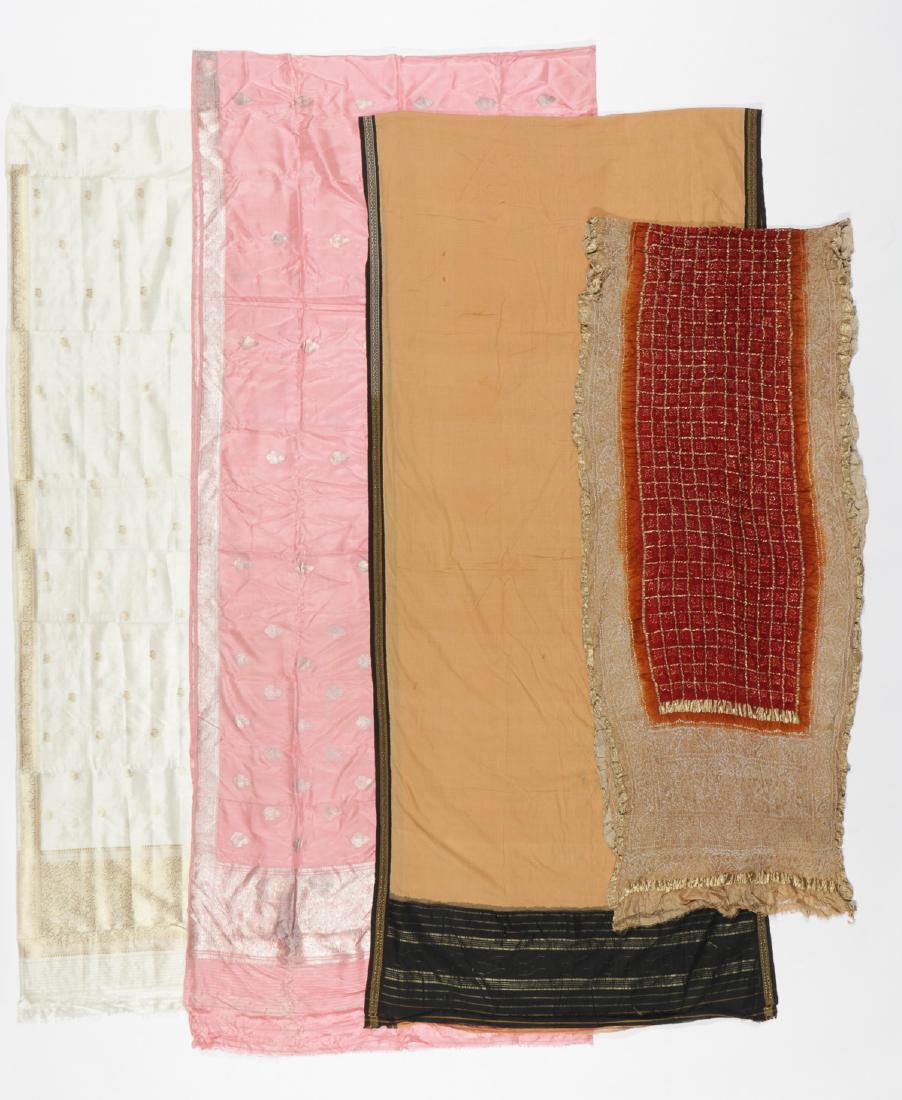 Estate Collection of 4 Vintage Indian Silk Saris (1 of 7)