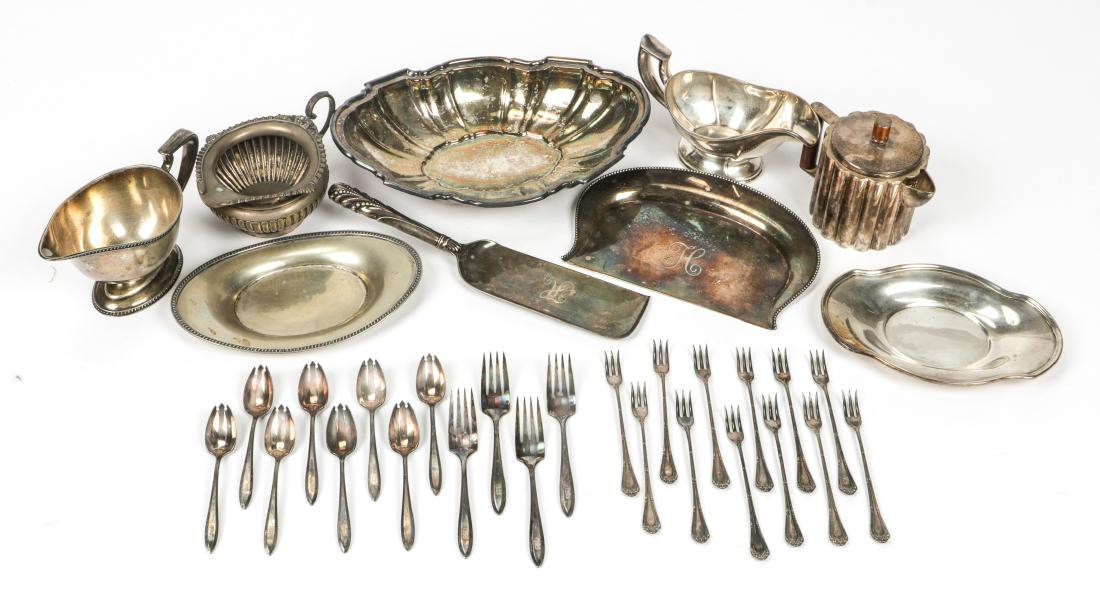 Collection of Estate Silver Plate (33) Items (1 of 9)