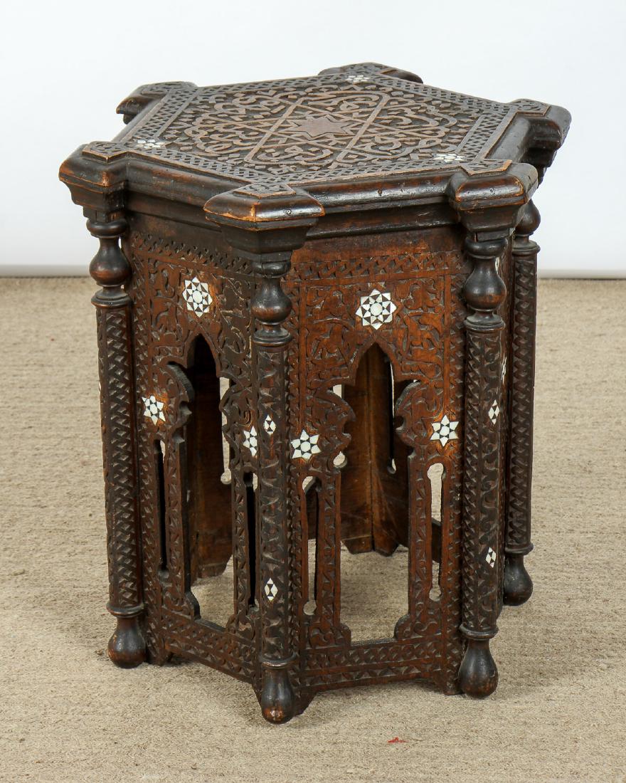 Antique Syrian Inlaid Stool (1 of 6)