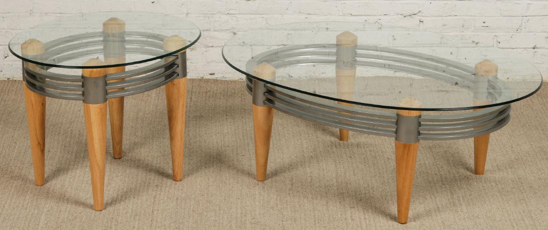 Two Modern Glass Top Coffee Tables (1 of 5)