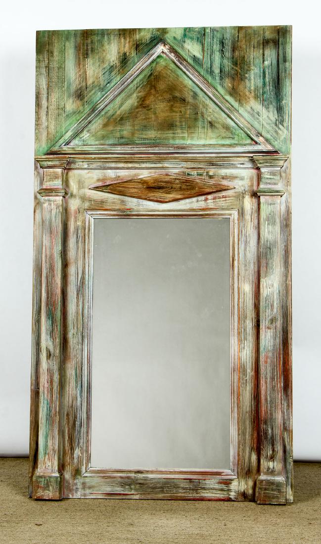 Large Modern Painted Mirror: Ht 72" (1 of 4)