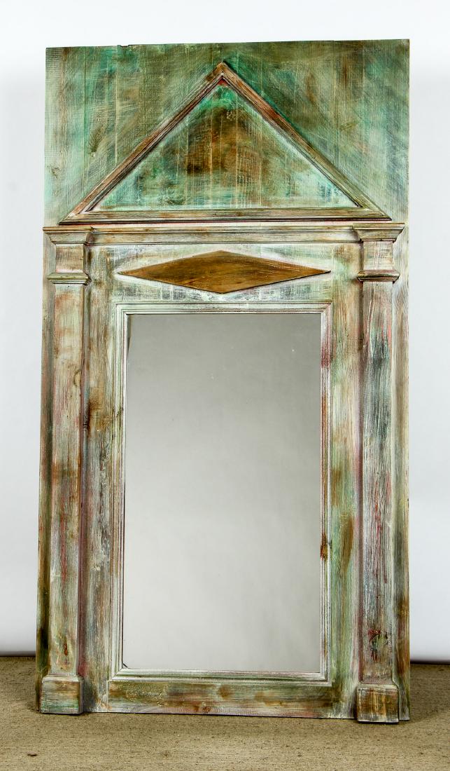 Large Modern Painted Mirror: Ht 72" (1 of 4)