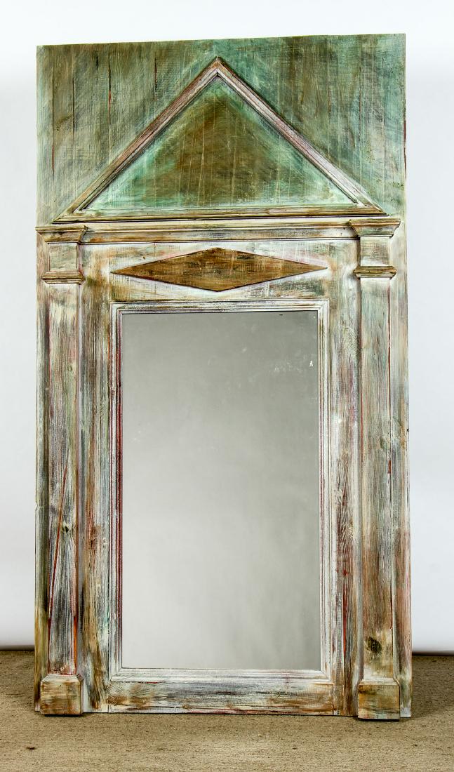 Large Modern Painted Mirror: Ht 72" (1 of 4)