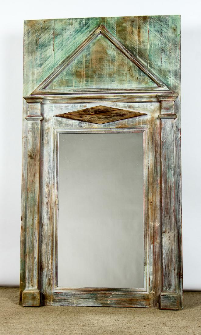 Large Modern Painted Mirror: Ht 72" (1 of 4)