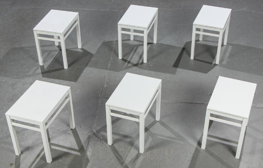 6 Modern White Wood End Tables (1 of 4)