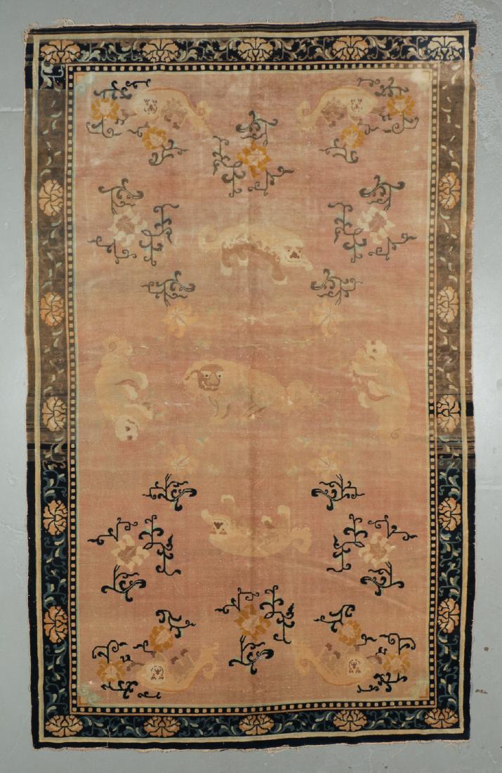 Antique Foo Lion Rug, China: 9'5'' x 15'5'' (1 of 6)