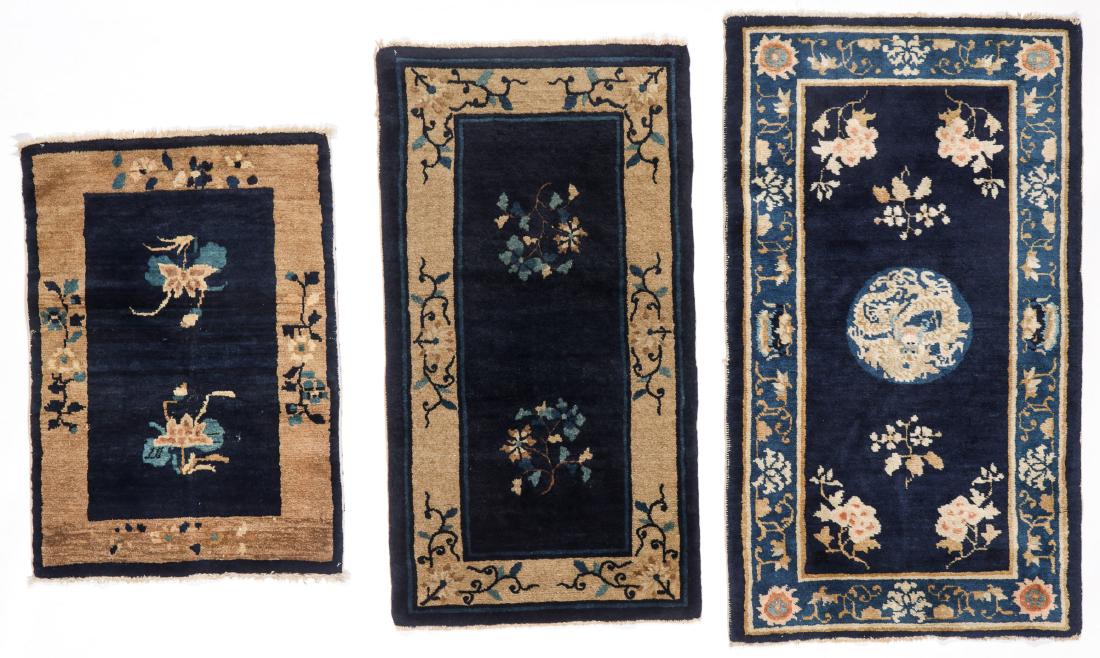 3 Antique Peking Small Rugs, China (1 of 7)